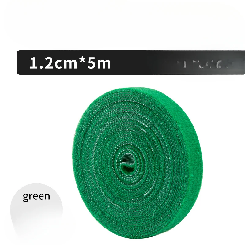 Nylon Plant Bandage Tie Reusable Plant Hook Loop Ties Green Fastener Tape Bamboo Cane Wrap Support Home Garden Accessories