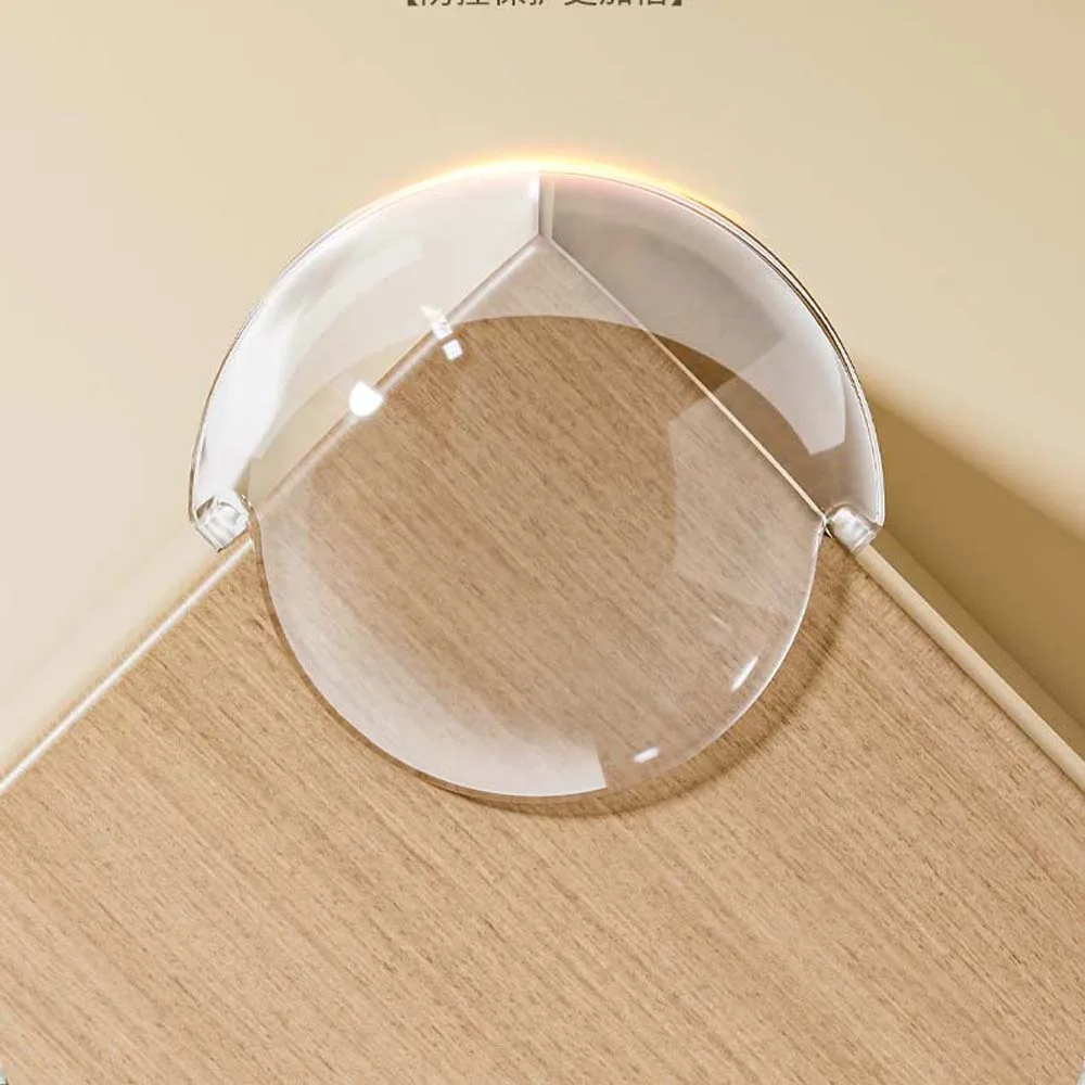 

12pcs/set Airbag Silicone Edge Corner Double-sided Tape PVC Table Corner Protective Cover Beige T-Shaped