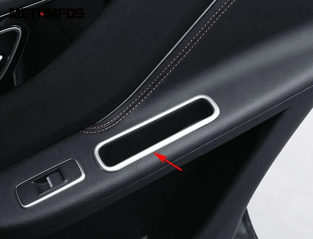 For Jaguar F-PACE 2016 2017 2018 2019 2020 Matte Interior Rear Door Armrest Storage Box Frame Cover Trim Accessories Car Styling