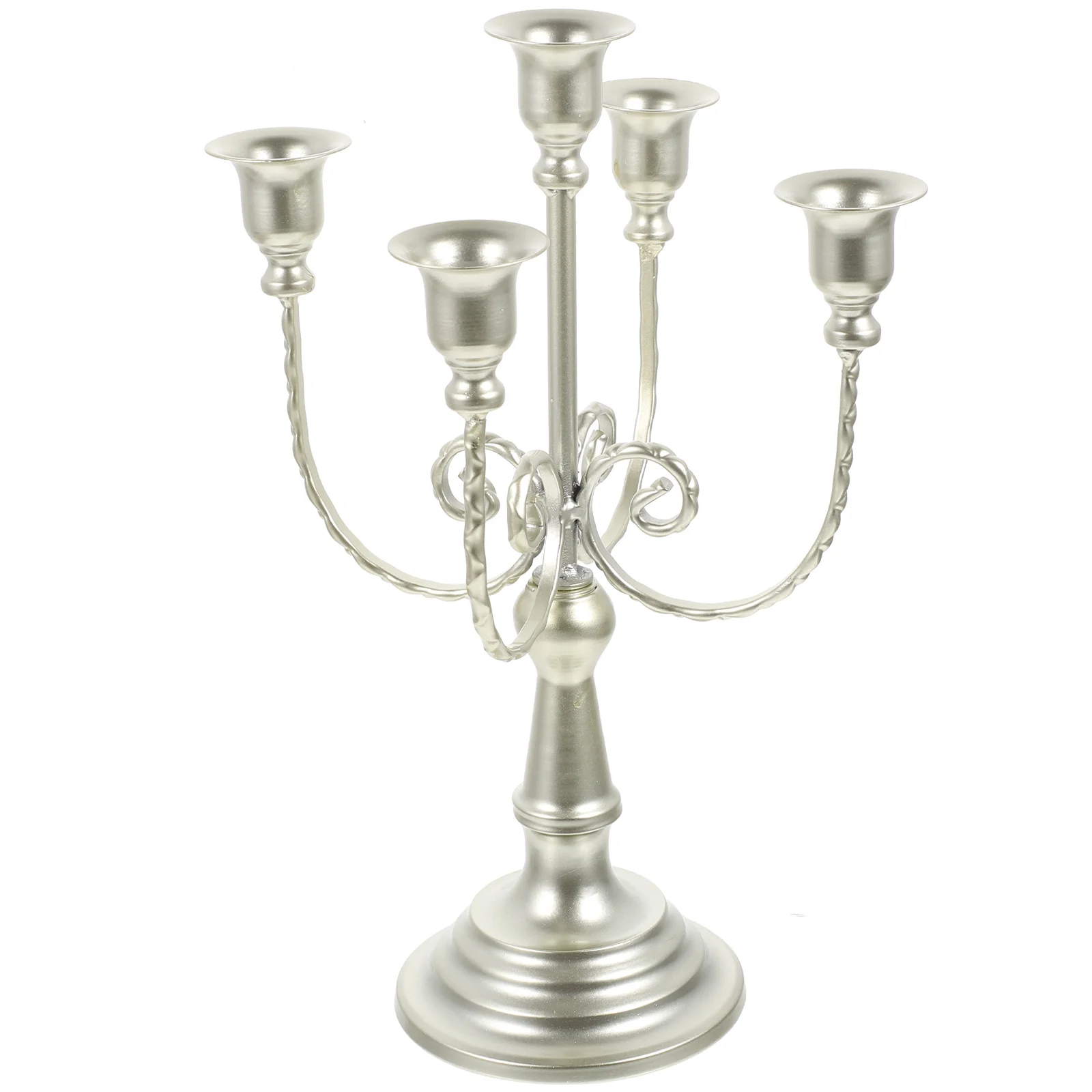 

Wrought Holder Party Candlesticks Tall Decor Branches Stand European Style 5-arm Candelabrum Desktop Adornment