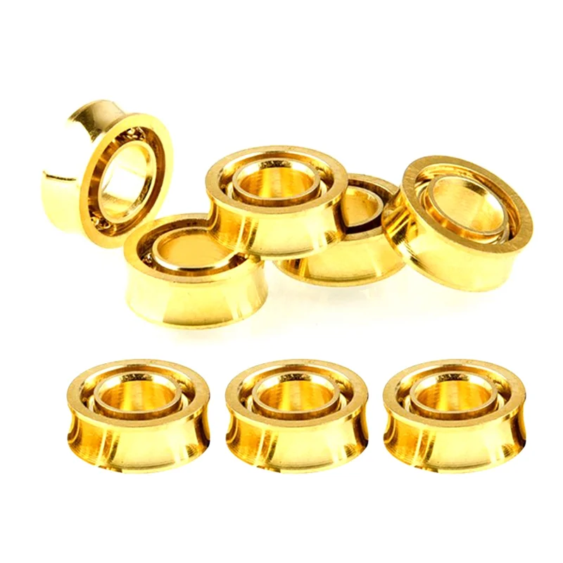 8 Pcs Steel Gold-Plated R188 KK Bearing Speed Responsive Bearings R188 U Groove for Yoyos Models