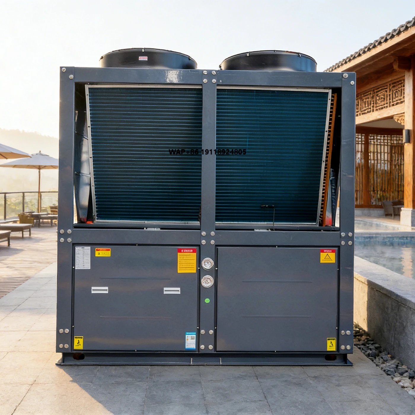 Heat Pump Water Heater with Cooling & Heating for Swimming Pools, Air-to-Water Swimming Pool Heat Pump