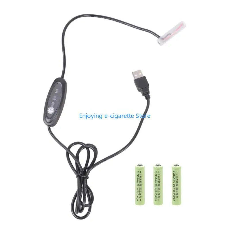 USB Input 5V Output 3V 4.5V 6V Battery Elimination Power Cord for 2-4pcs LR03 Y4QF