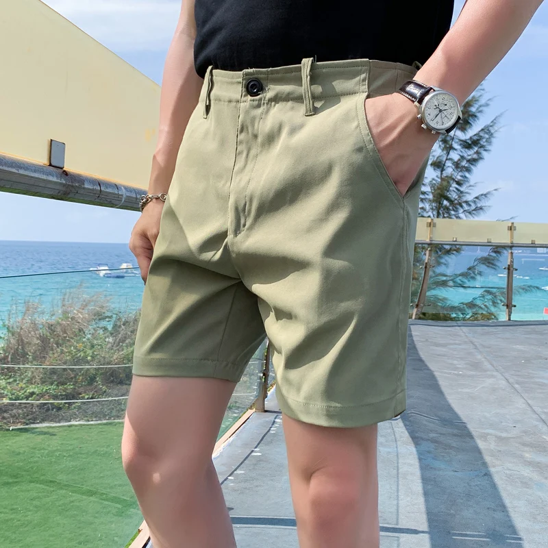 High Quality Summer Suit Shorts Men Clothing 2022 Simple All Match Casual Straight Short Pant Homme streetwear 3XL Hot Sale