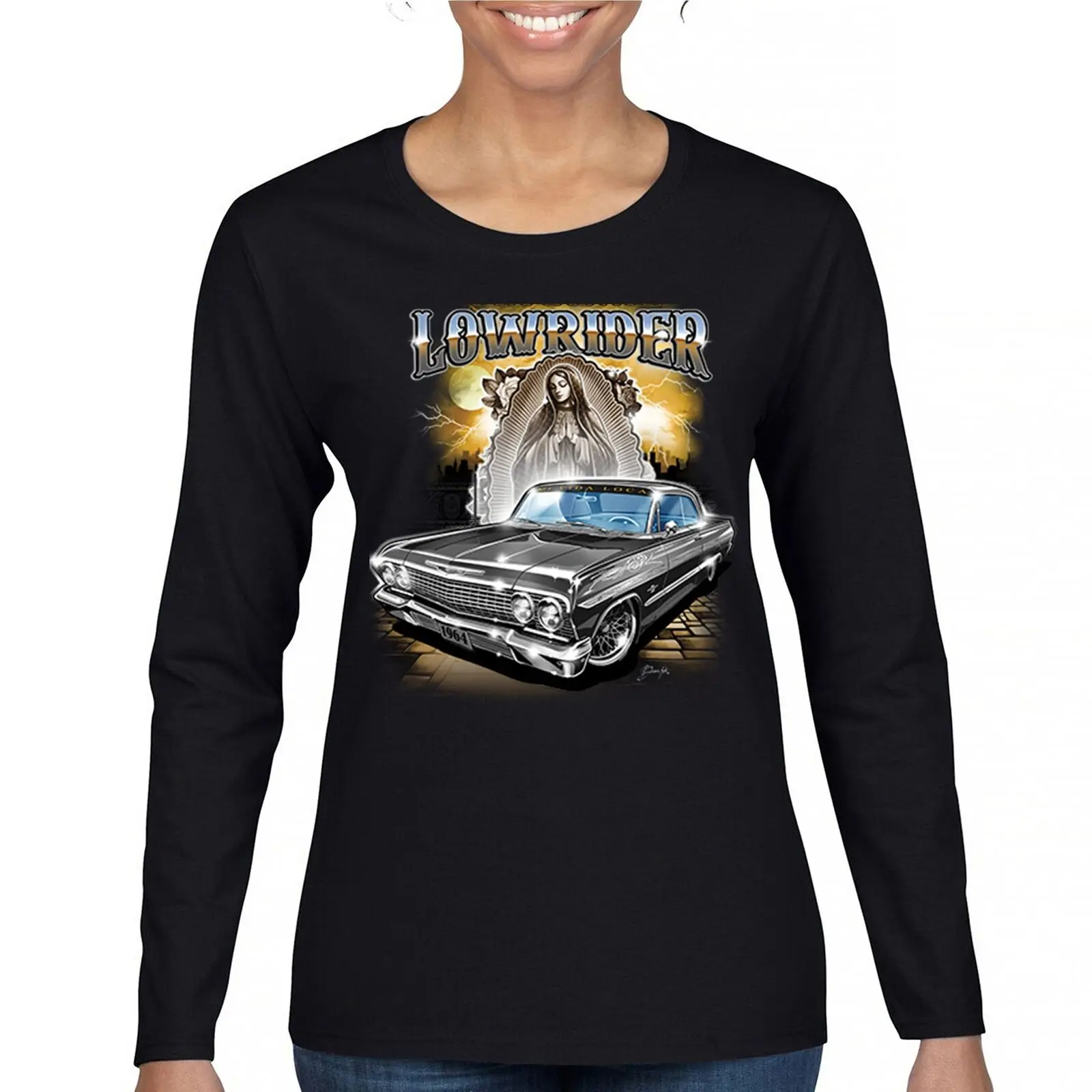 Original Lowrider Women's Long Sleeve T-shirt Mexican-American LA Cali Latino