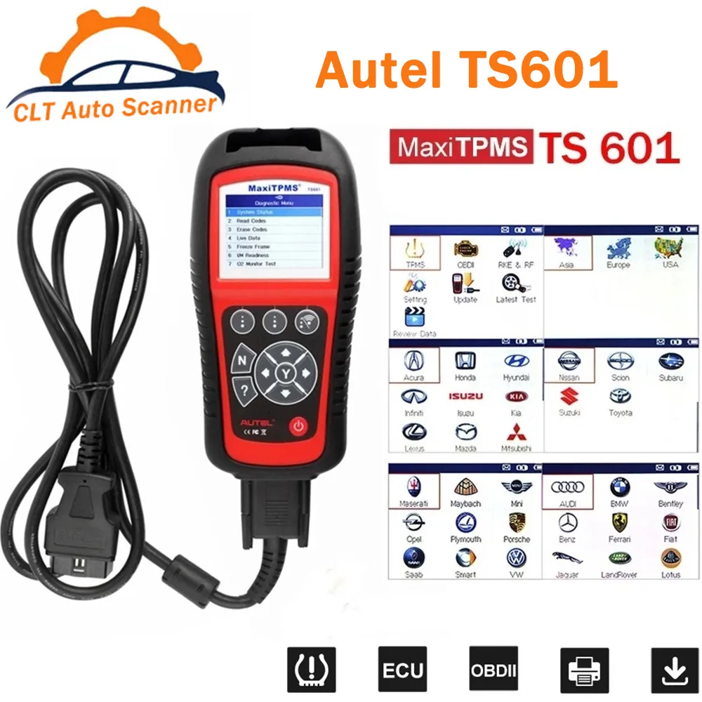 

Autel MaxiTPMS TS601 TPMS Professional Activate Tire Pressure Sensor Programmming OBD2 Car Diagnostic Tool Free Update Online