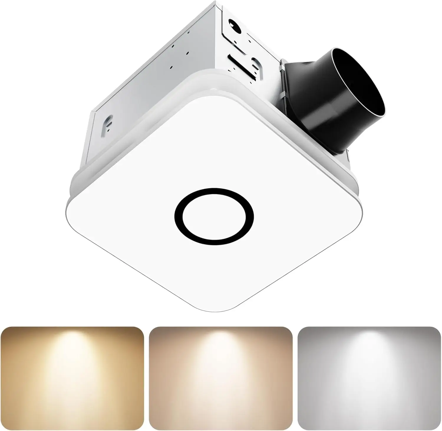 

2-in-1 Bathroom Exhaust Fan with Light, 32W Quiet Vent Fan - 130 CFM & 1.5 Sones, 1200lm LED Light