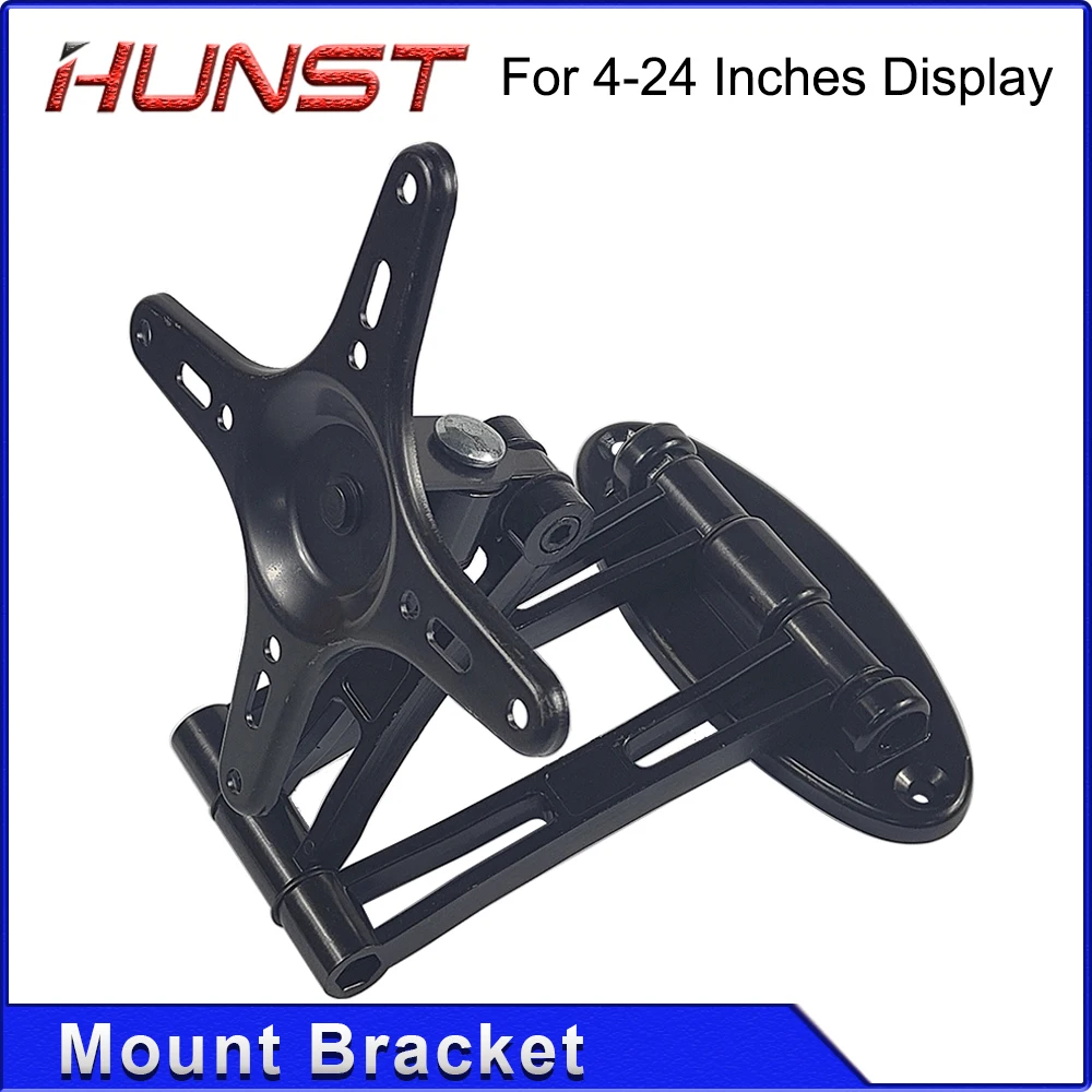 HUNST TV Disply Mount Bracket Black 160*160mm for For 4-24 Inches Display & Laser Marking Machine Monitor Stand