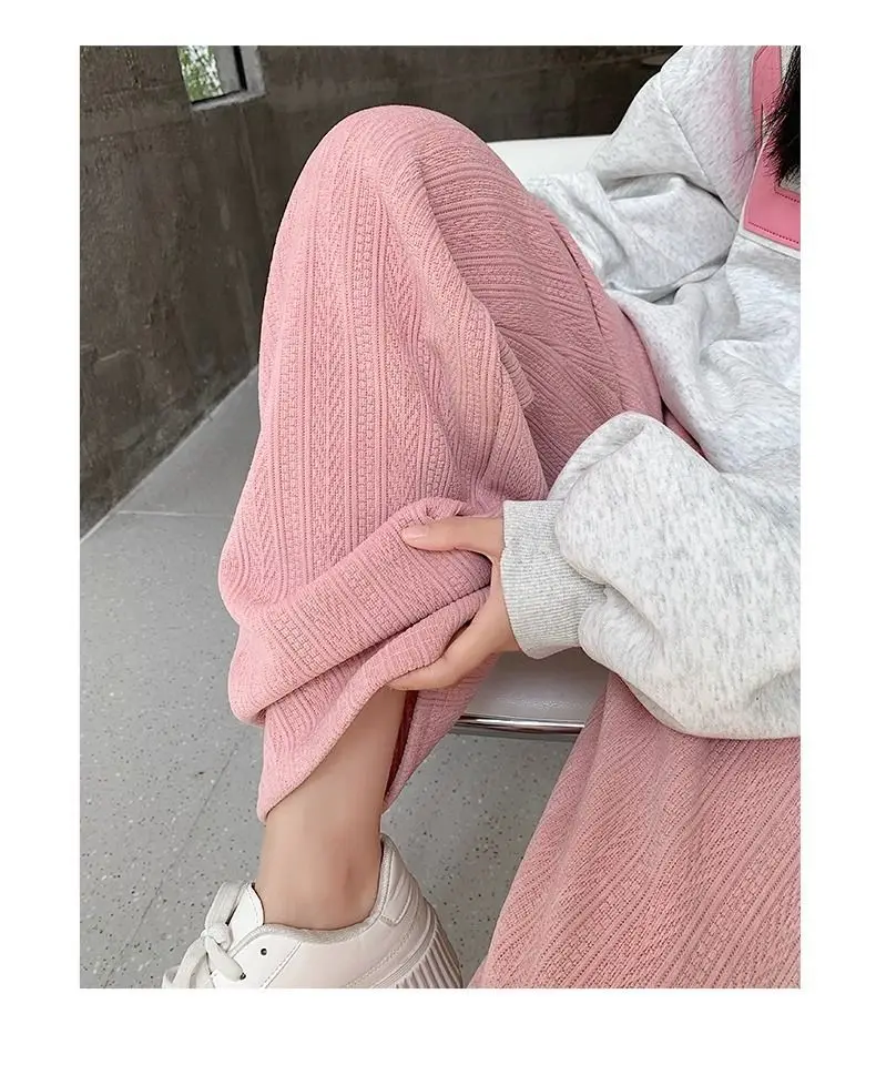 Pantaloni da donna giapponese primavera ciniglia urbana abbottonata a pois bella maglia drappeggiata Ulzzang minimalismo Kawaii patta Amekaji Tuck casual