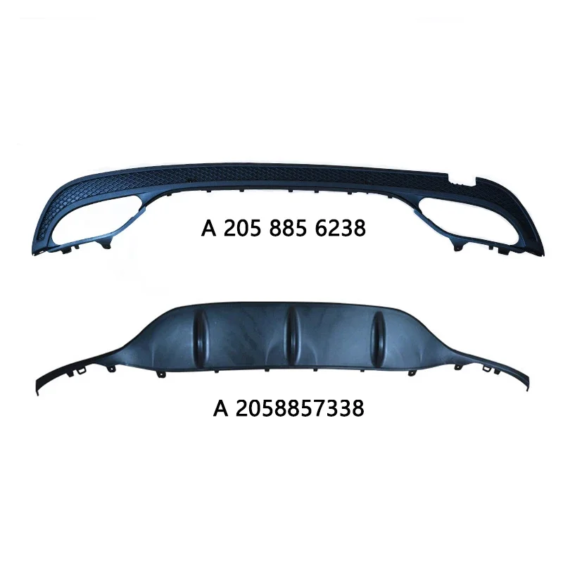 For Mercedes Benz C Class S205 W205 C205 C200 C400 C250 C180 Rear Bumper Diffuser Spoiler Valance Trim A2058856238 A2058857338