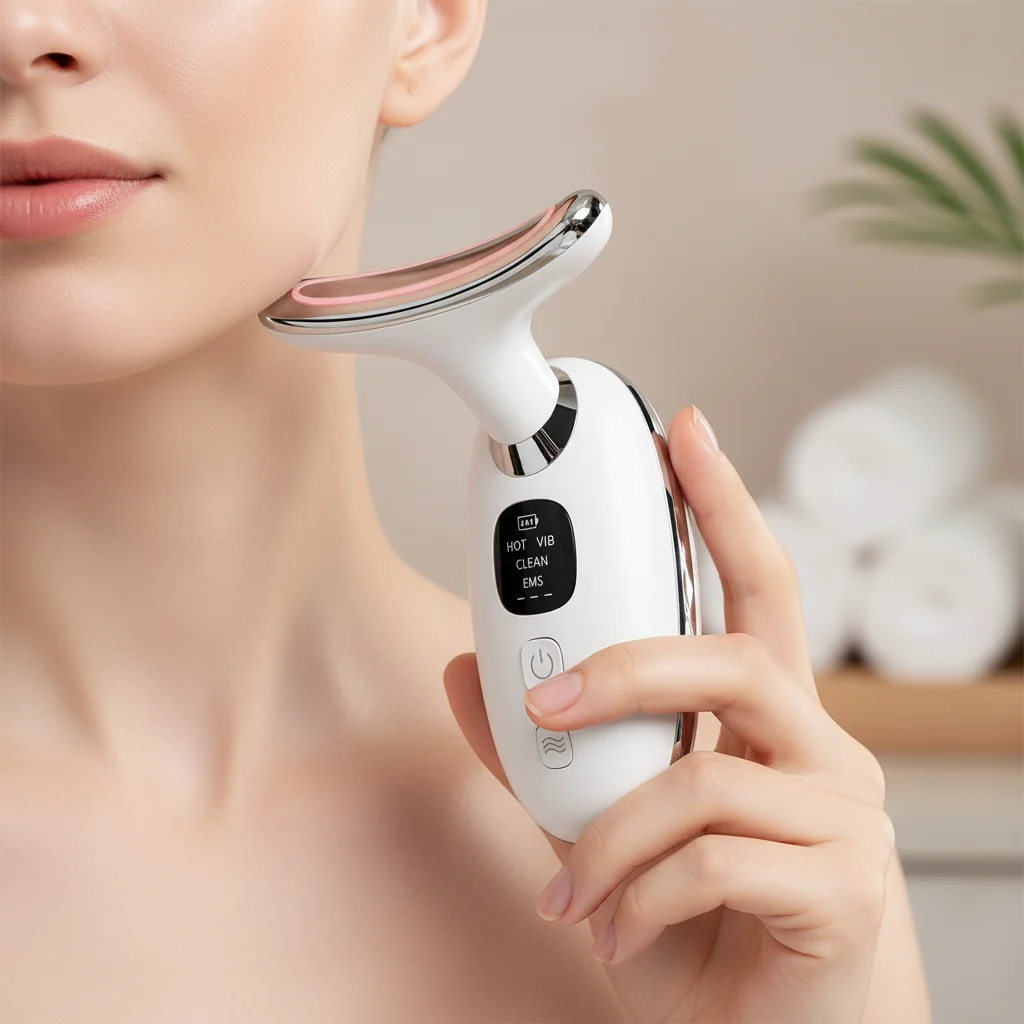 Home Use Beauty Anti-Aging Face & Neck Micro Current Lifting Slimming Massager with Skin Tightening