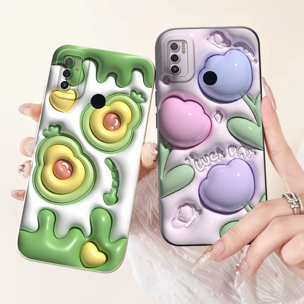 Per Tecno Spark 5 Air Case Cool Atronaut Butterfly Print Cover in Silicone per Tecno Spark 5Air Spark 6 Air 7.0 \