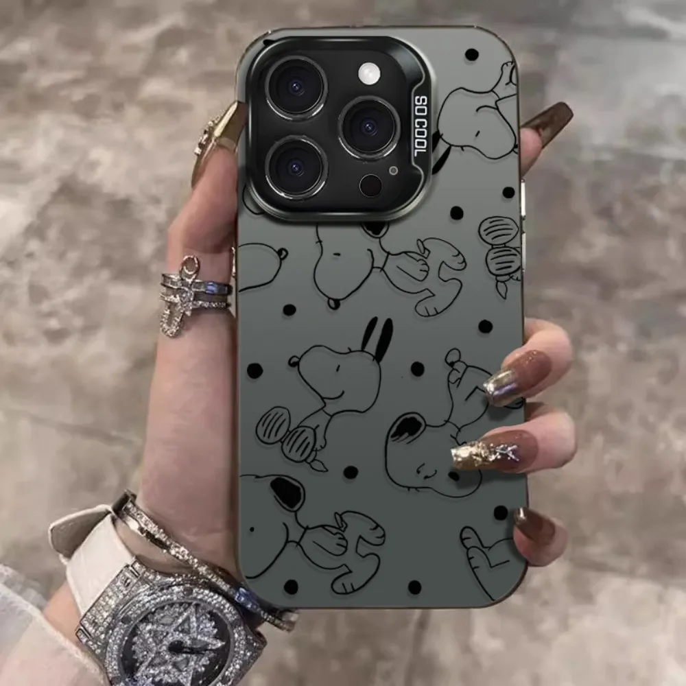 Handyhülle für iPhone 18 17 17e 16e 16 15 14 13 12 11 mini Pro Max Air Plus Sturzsichere Matte Hülle Anime SnoopyS Niedlicher Welpe Hot – Detail 4