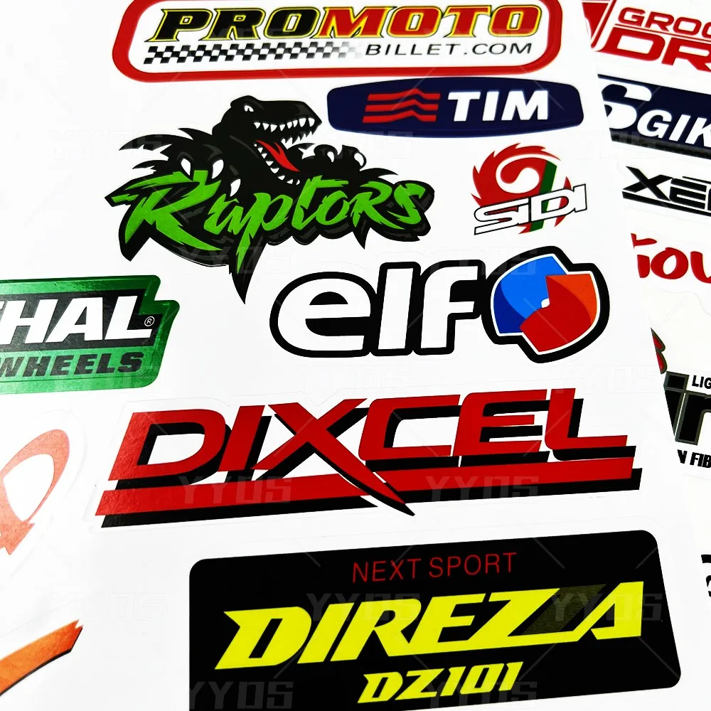 Motocicleta impermeável Adesivos, MotorBike Patrocinador Logotipo, Capacete Tanque Side Strips, decalques para Honda, Suzuki, Kawasaki, Ktm, BMW,