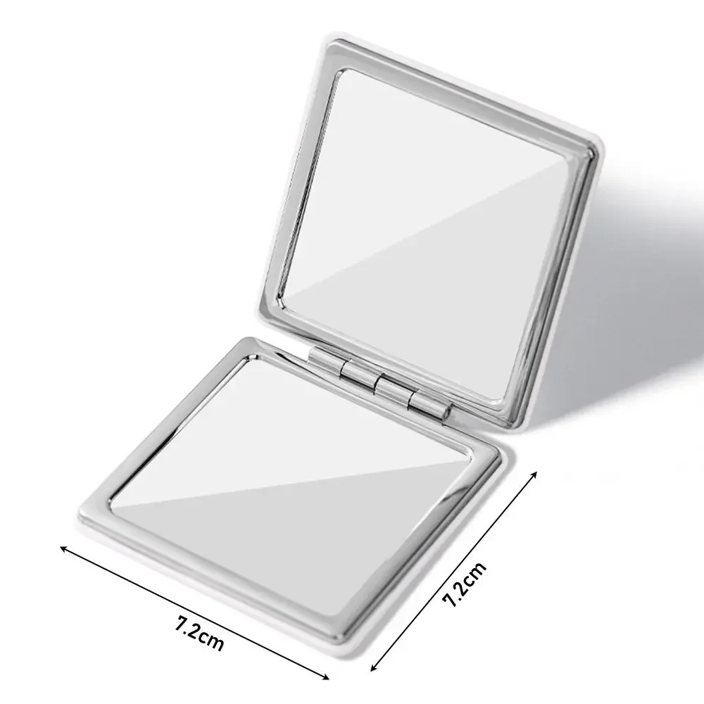 Runder doppelseitiger Make-up-Vergrößerungsspiegel, zusammenklappbarer hochauflösender Kosmetikspiegel, Taschenspiegel, weiblich