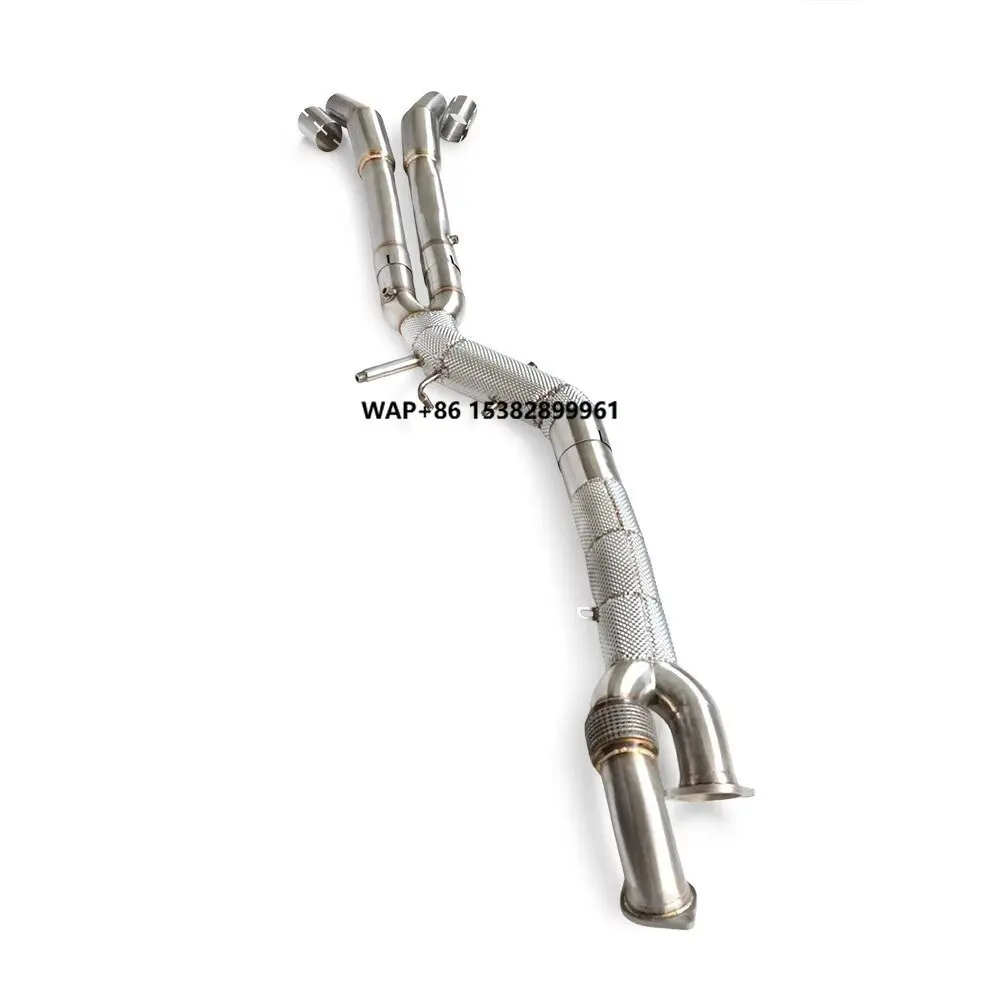 High Quality Exhaust Middle Pipe for M3 M4 G80 G82 3.0T 2021-2023 Stainless Steel Automotive Exhaust System with Insulation