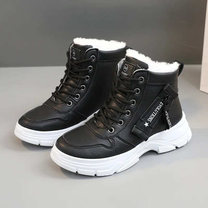 Zapatos de mujer Designer Sneakers per donna Casual High Top Shoes Womens Winter Plush foderato calde scarpe sportive stringate spesse