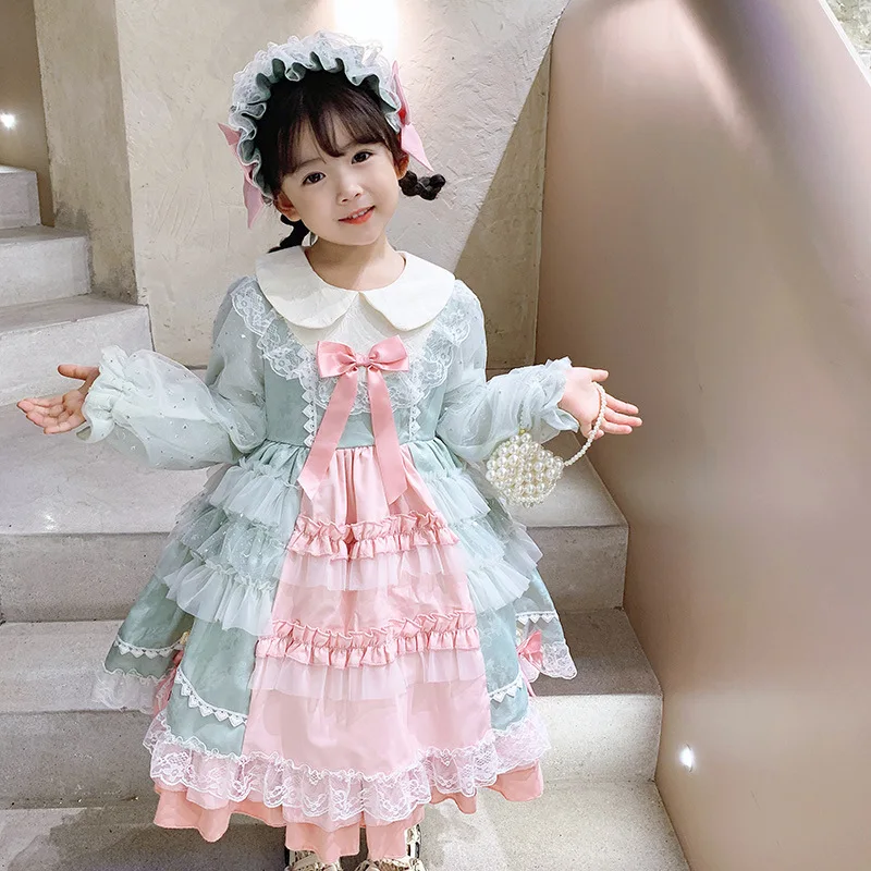 Dress Girls Baby Cute Lolita Style Birthday Party Dress Bridesmaid Wedding Dresses Princess Vestidos Autumn Costume for Girl