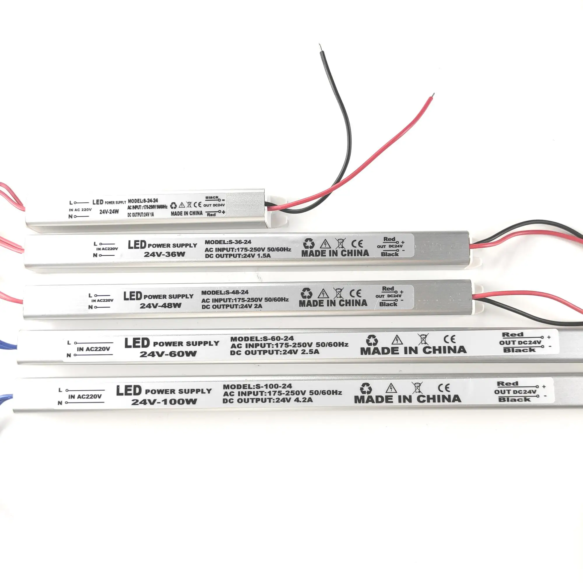 MANVIV 24W 36W 48W 60W 100W LED Driver Power Supply 175V to 250V Switching LED Driver Lighting Transformer For LED Light