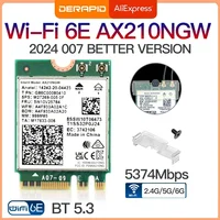 Doble banda AX210 Bluetooth 5,3 inalámbrico AX210NGW 2,4 Gbps 802.11AX Wi-Fi inalámbrico 6 AX200 para tarjeta WiFi Intel AX210NGW M.2