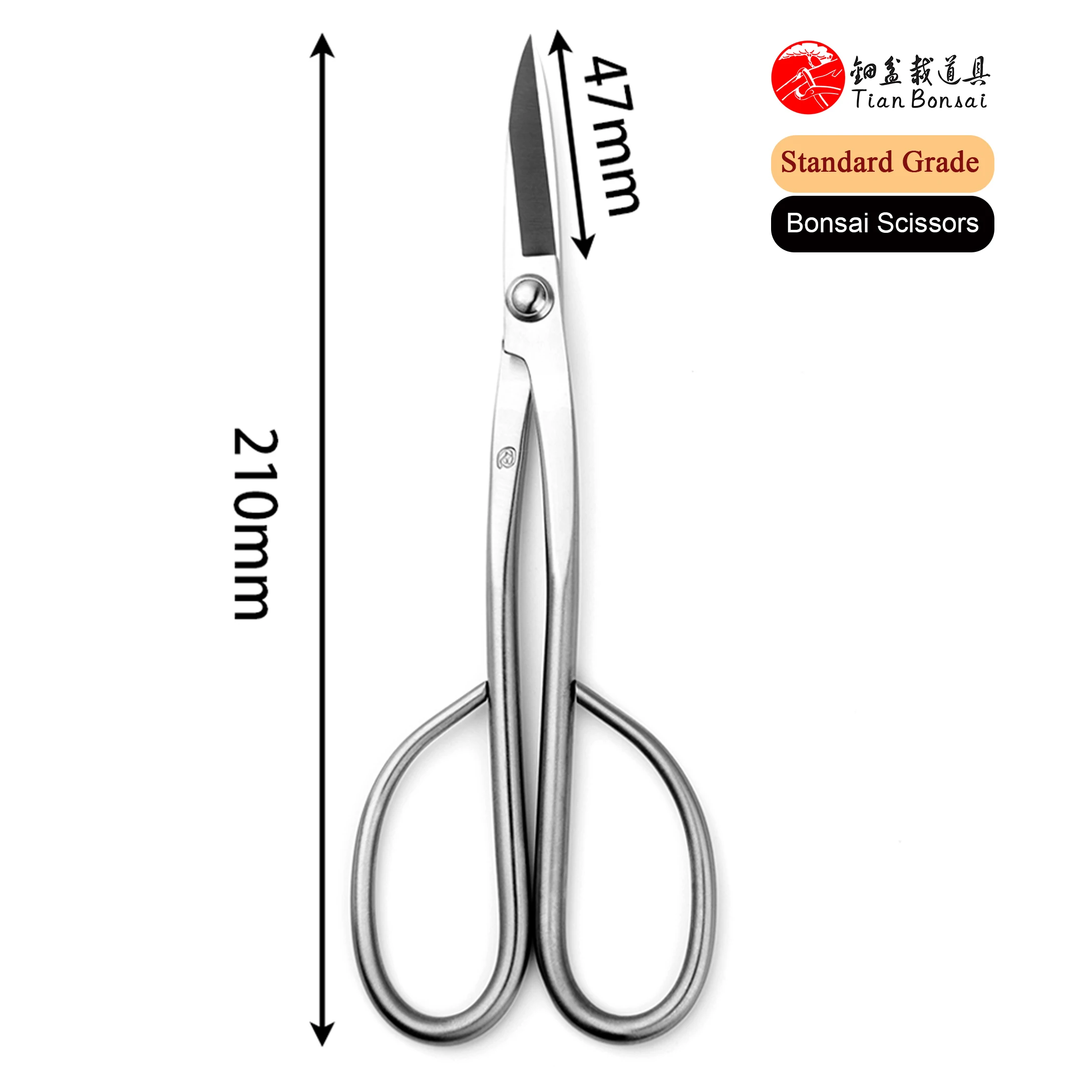 Standard Grade 210 mm Long Handle Bonsai Scissors 3Cr13 Alloy Steel Bonsai Tools