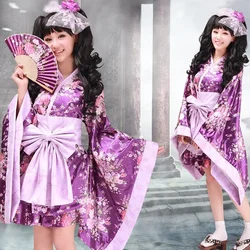 Traditional Japanese anime girl Asian dress, high-end female geisha uniform clothing