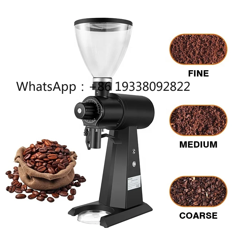 

Commercial Coffee Grinder Electric Espresso Mill Titanium 98mm Burr Automatic Coffee Grinder Machine for Coffee Powder