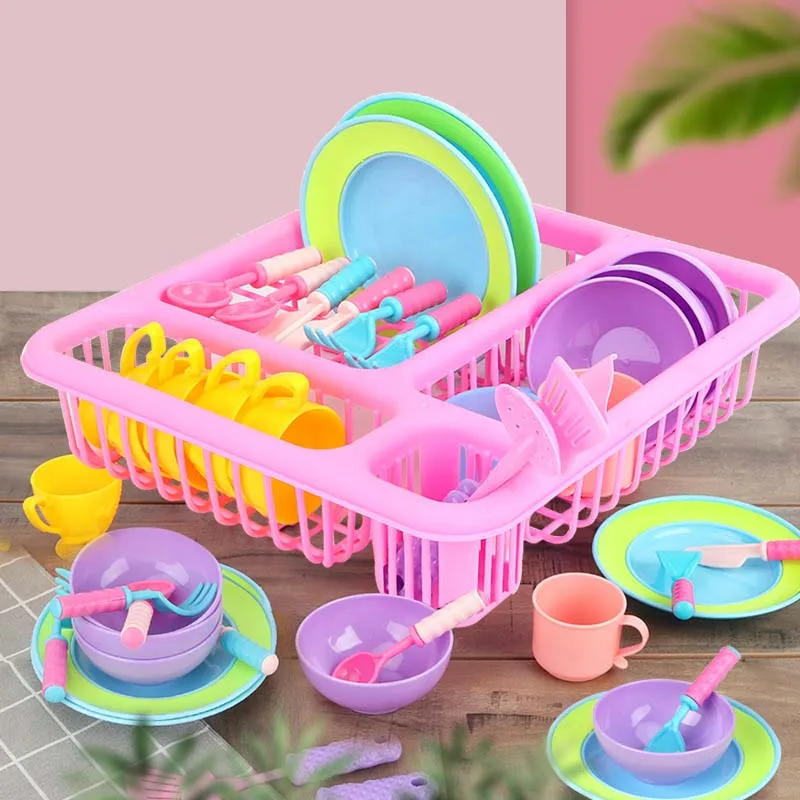 Children Simulation Baby Educational Toys Play Set Tableware Kitchen Utensils And Kitchen Fry Pan Kindergarten Teaching Aids