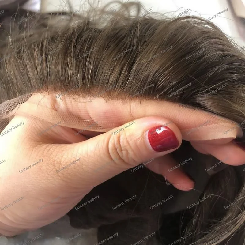 

# 4 # 6 # 7, самый легкий коричневый мужской парик Q6, незаметный швейцарский кружевной и искусственный вокруг 100% европейских мужских человеческих волос, мужской капиллярный протез