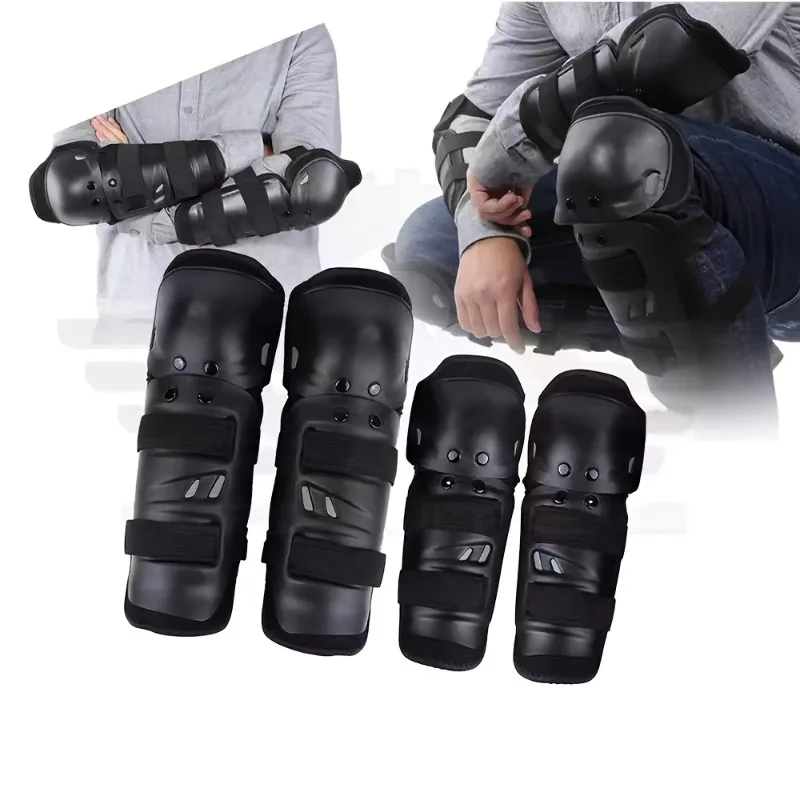 

Motorcycle Knee Elbow Guards, Adventure Riding Protection Gear Set, Impact-Resistant Elbow Pads for Touring
