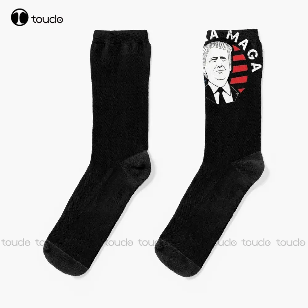 Ultra Maga Anti Joe Biden Ultra Maga Vintage American Flag Ultra Maga Socks Orange Socks 360° Digital Print Custom Gift Casual