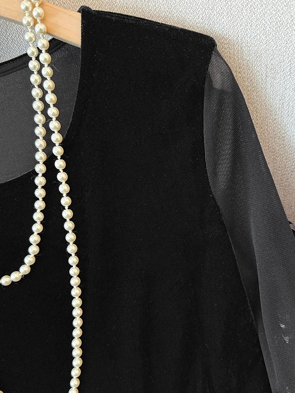 Ele chino Sle bordado oro terciopelo largo Sve redondo Ne camiseta mujer otoño Faion alta gama Base irt tendencia...