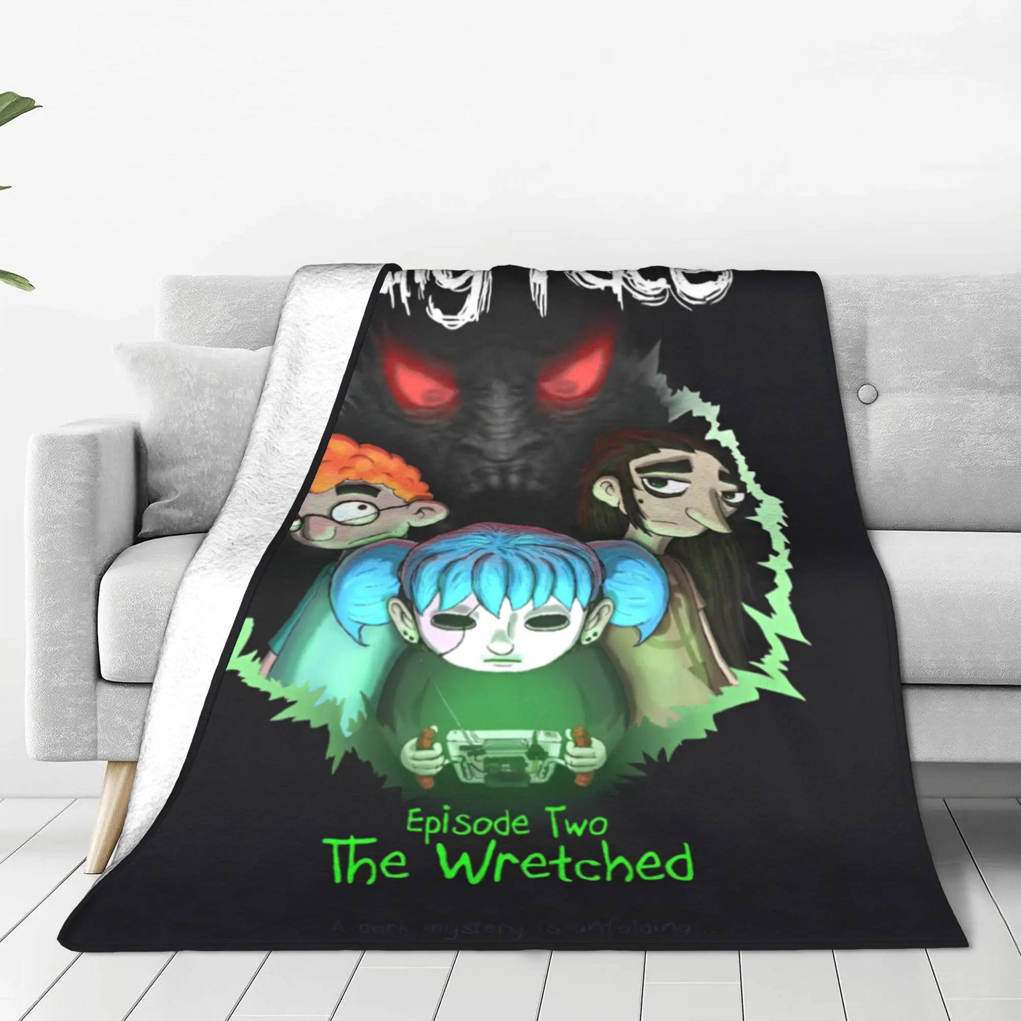Sally Face Game Anime SF Blankets Flannel Horror Sal Fisher Lightweight Throw Blanket Travel Car Sofa Couch Plush Thin Quilt