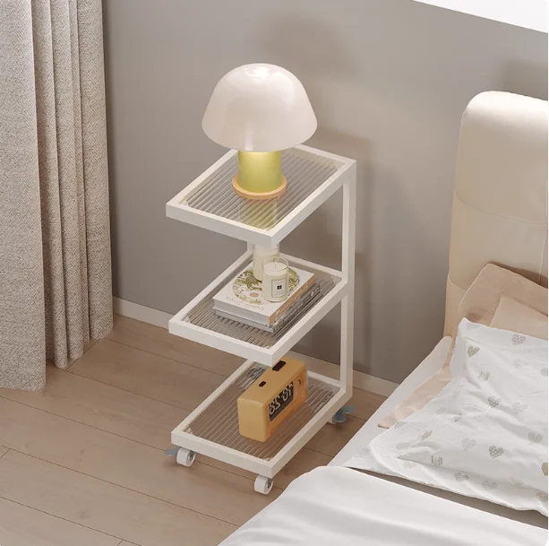 ￥%Bedside cabinet - Home bedroom small ultra-narrow storage rack - High-end and luxurious bedside cabinet with a of luxury.