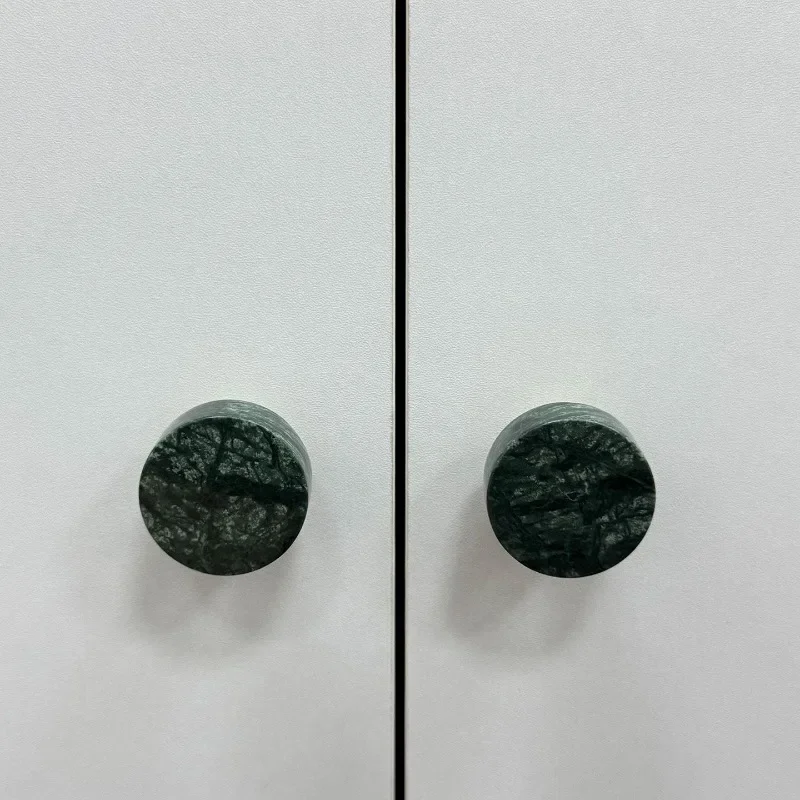 Modern Minimalist Marble Cabinet & Drawer Pull, Wabi Sabi Retro Travertine Luxury Wardrobe Door Handle, Unique Small Knob