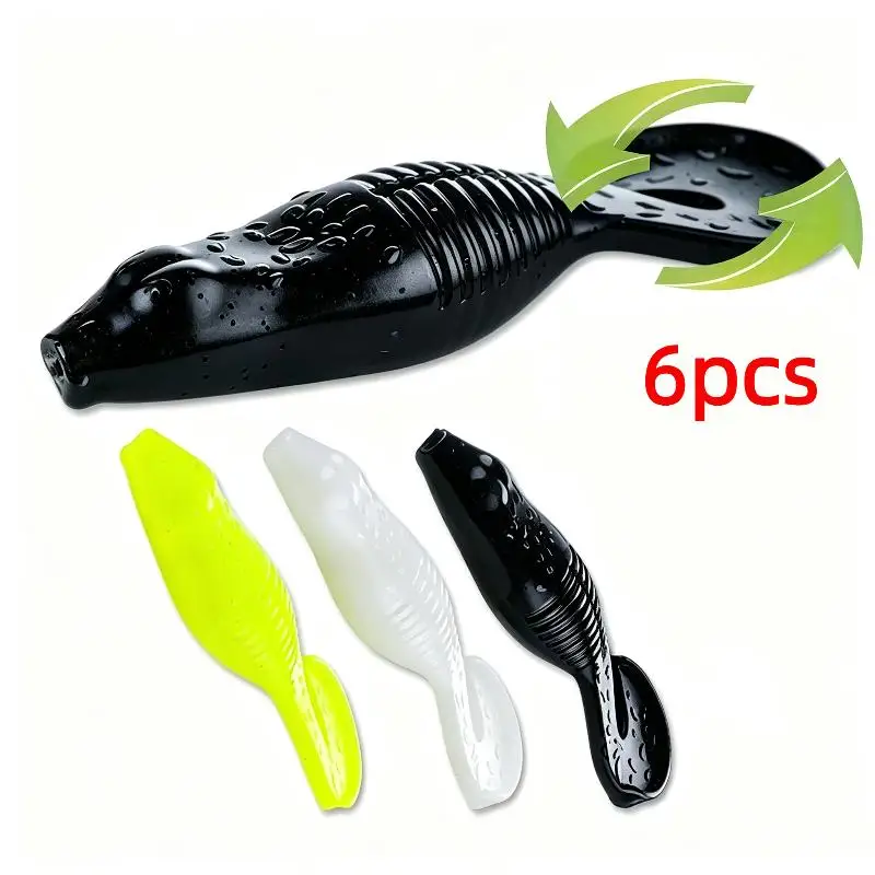 Soft Plastic Fishing Lures Bionic Textured Design High Attraction For Freshwater Saltwater Fishing
