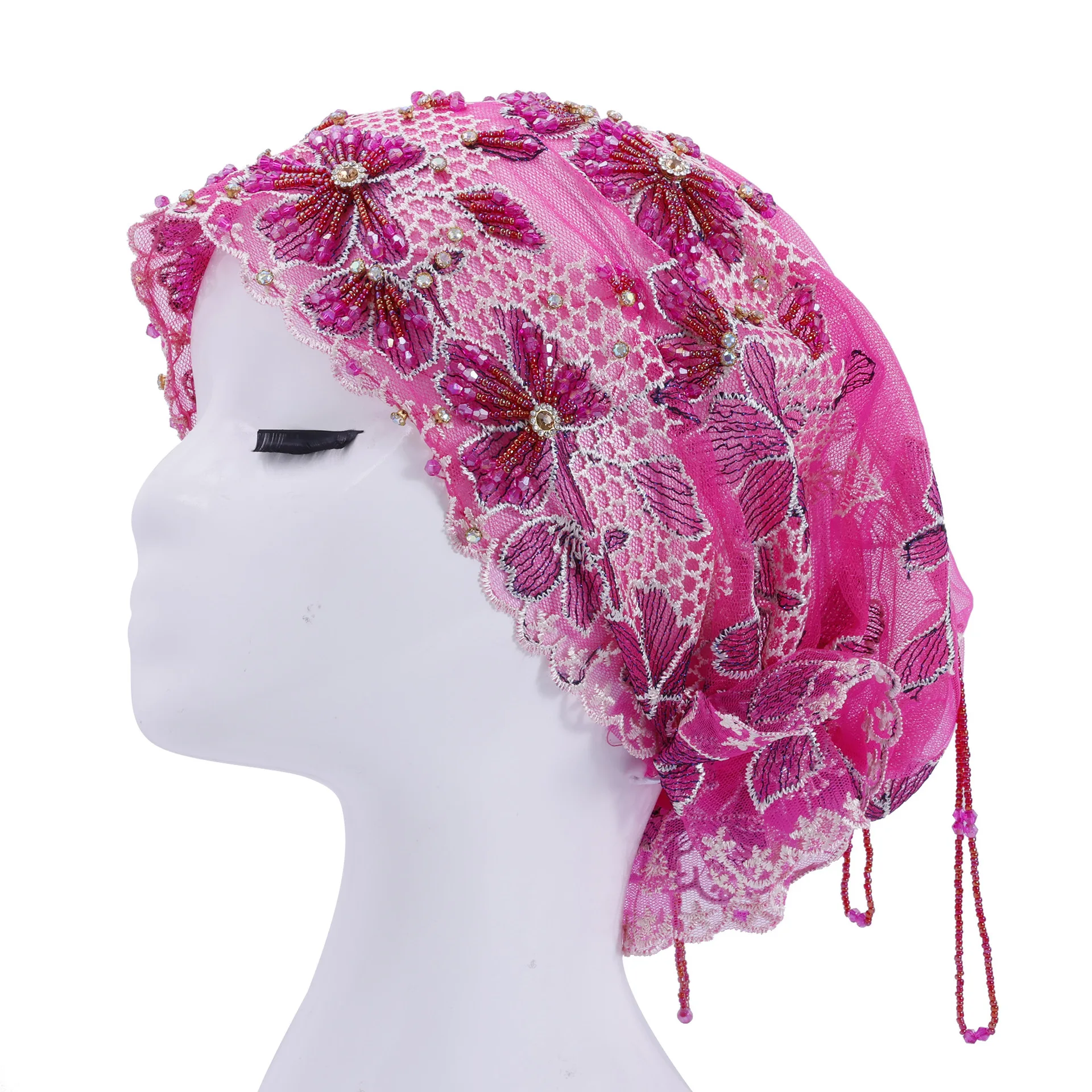 

Роскошный нижний шарф с кисточками и бусинами, женский мусульманский хиджаб, платок для свадебной вечеринки, шапочки, капот, внутренняя шляпа ниндзя, химиотерапевтическая кепка, головной убор, новый