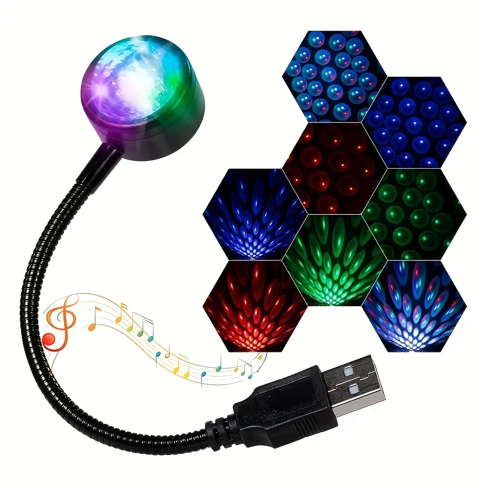 

1x Car Roof Night Light Portable USB Flexible Interior Show Atmosphere Star Night Projector for Car Decor Ceiling Bedroom Party
