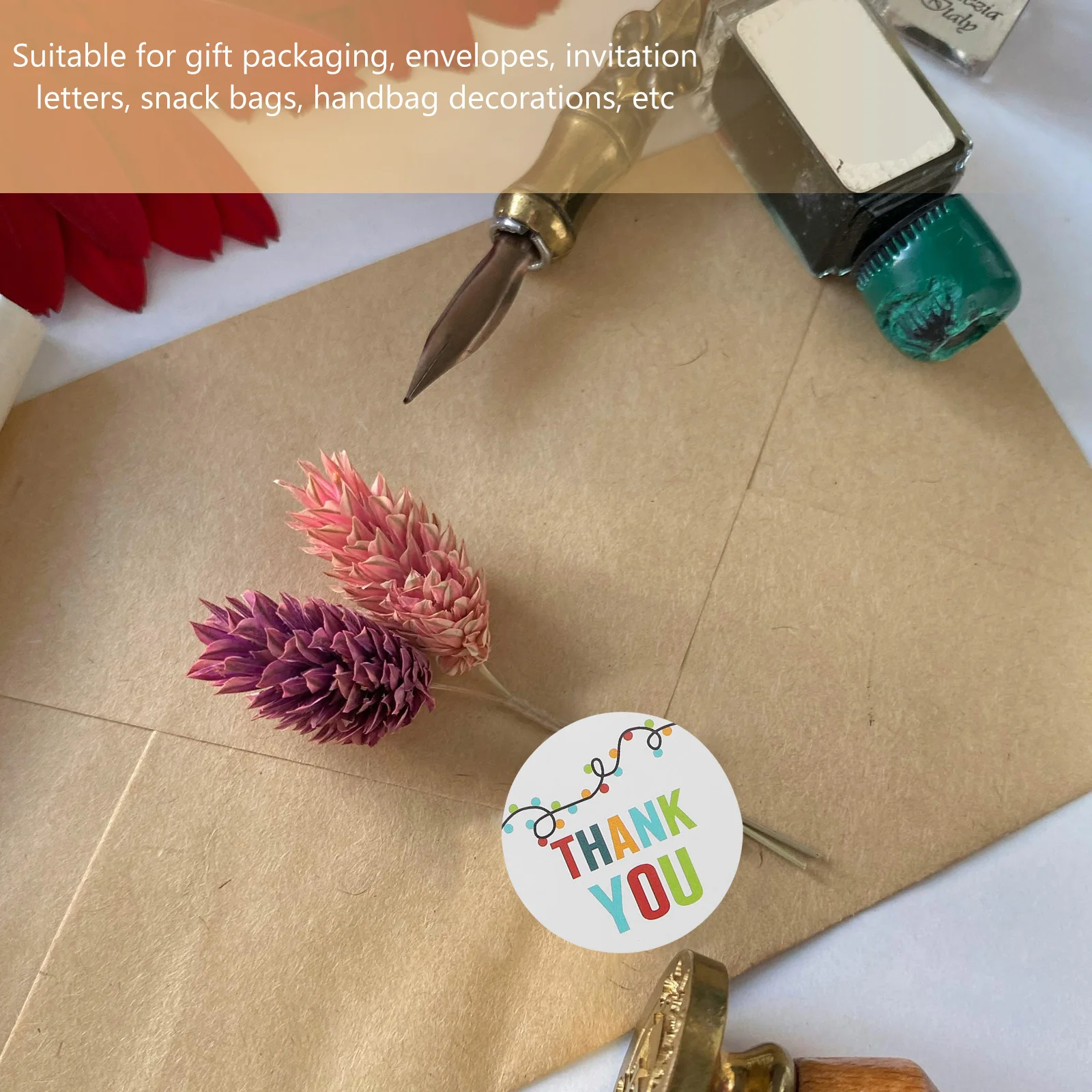 

50 листов этикеток с благодарностью, самоклеящиеся декоративные наклейки для подарочной упаковки, упаковки для выпечки, наклейки с благодарностью