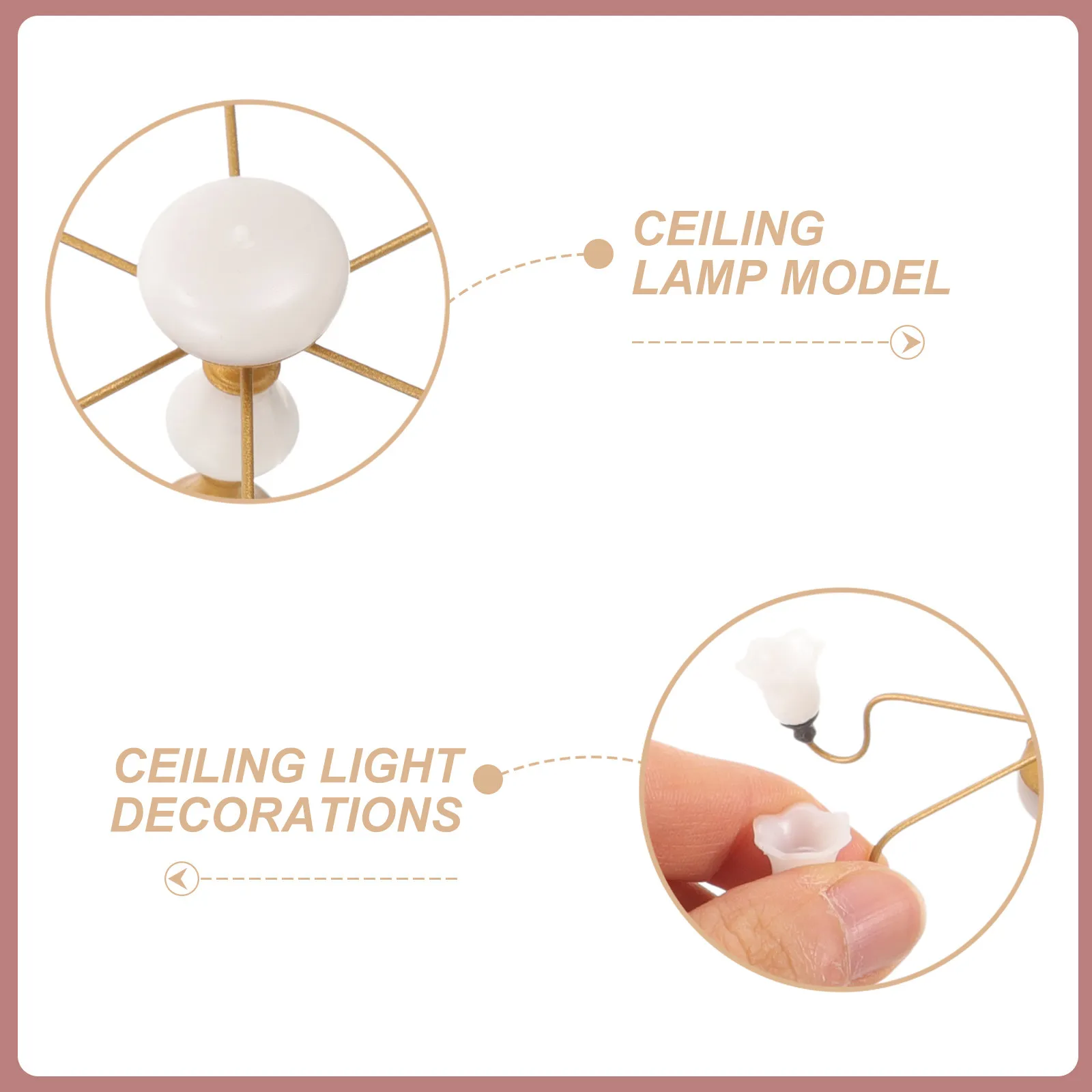 Ceiling Lamp Miniature Hanging Light Decoration Classic Colors Realistic Look for Micro Scene Sand Table Landscape Craft