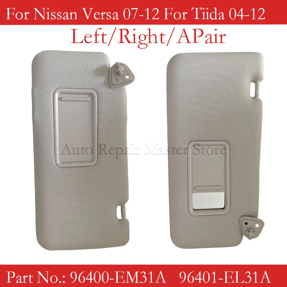 

Sun Visor 96401-EL31A 96401-EL31A For Nissan Tiida 2004-2012/Versa 2007-2012 Side Shade Sunvisor With Mirror