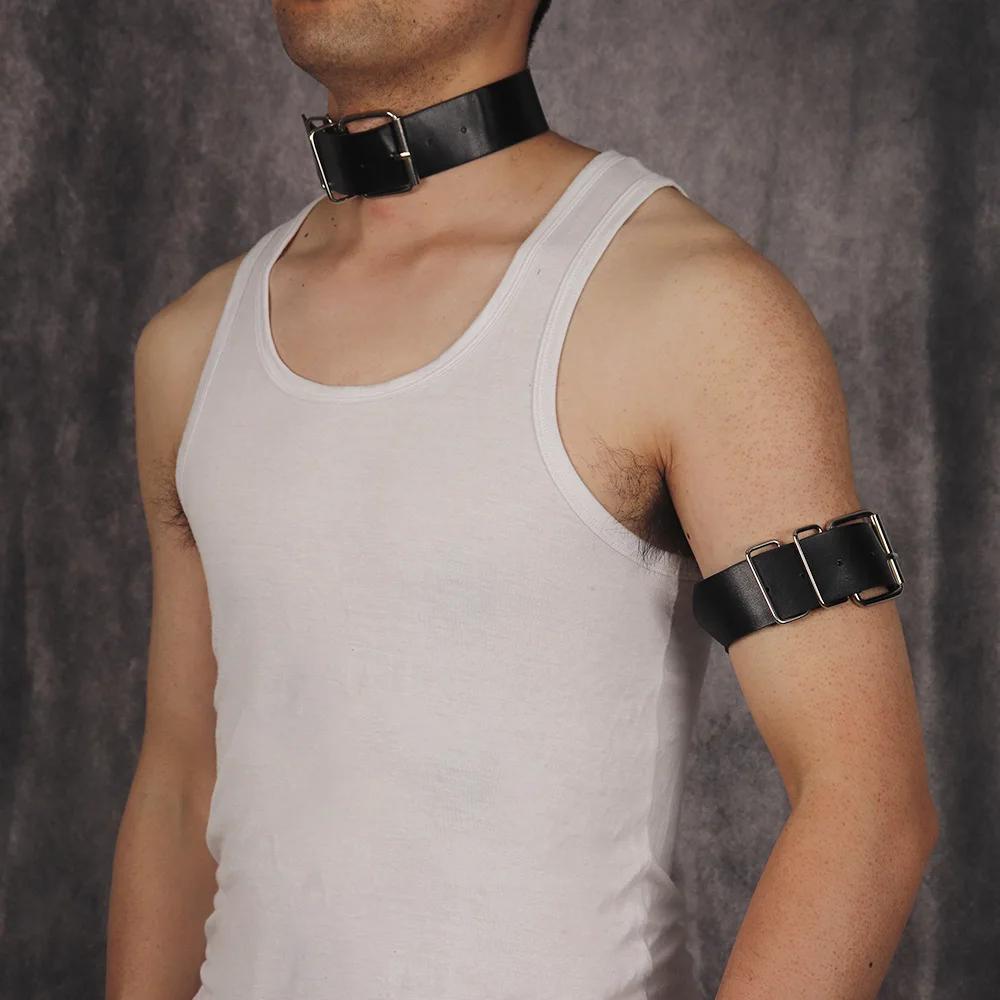 Gay Rave Harness Fetish Leather Belt Man Tops Chest Body Bondage Adjustable Gay Lingerie BDSM Punk Rave Costumes For Adult