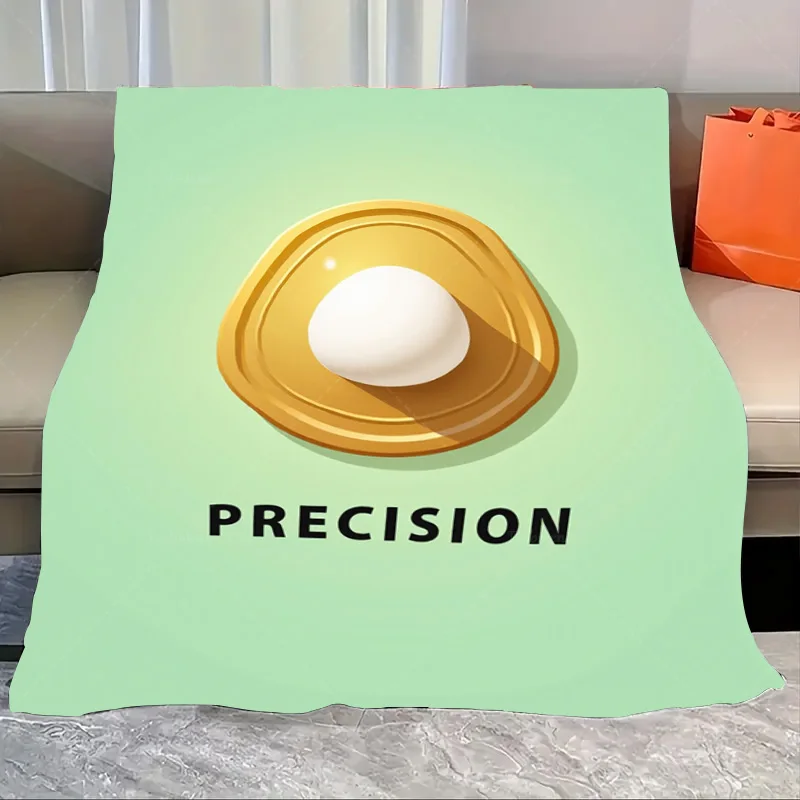 

1pc Flannel Blanket Precision Egg on Gold Tray Blanket for Cozy Living Room Decor