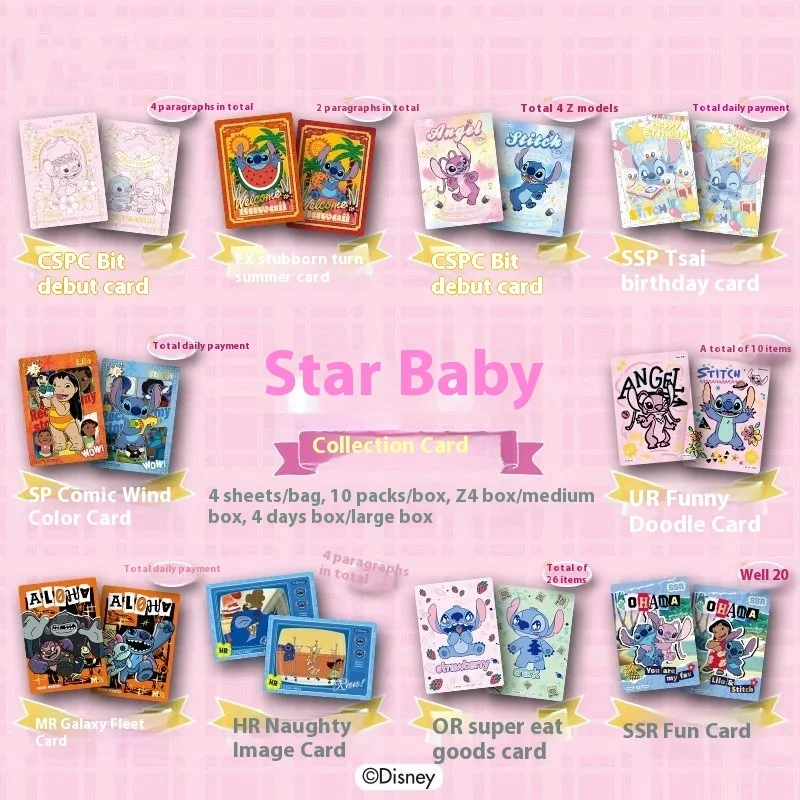 Disney Interstellar Baby Wszechstronna kolekcja Stubborn Family Card Stitch Pocztówka dla dzieci Losowe pudełko z niespodzianką