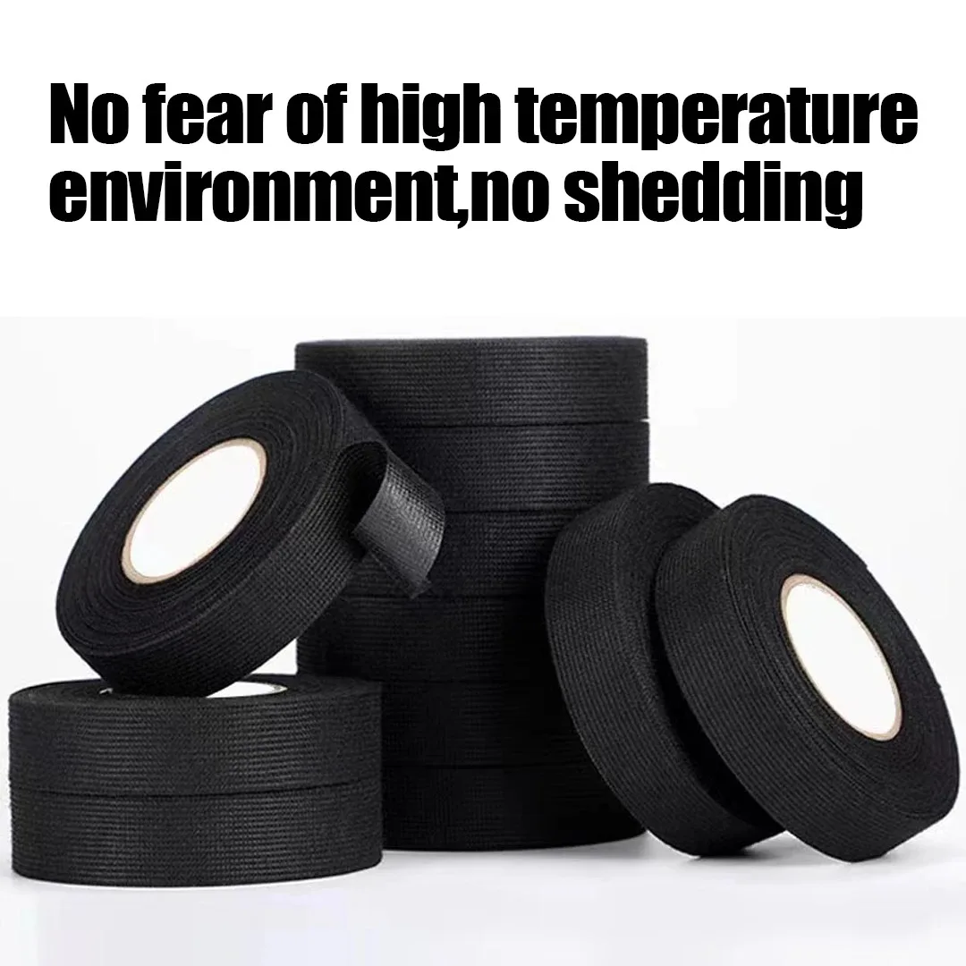 Electrical Tape Insulating Tape Heat Resistant Harness Tape 9/15MM for Car Cable Harness Wiring Loom Protection Waterproof