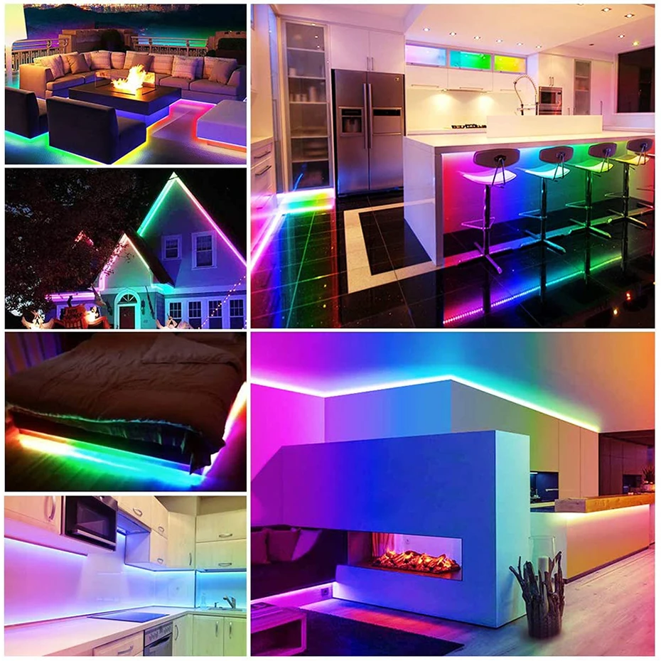 RGBIC LED Tira de Néon 12V 96LEDs/M Remoto/Bluetooth/WiFi Tuya APP Controle Inteligente RGB Perseguindo Led Strip Decoração Iluminação À Prova D' Água