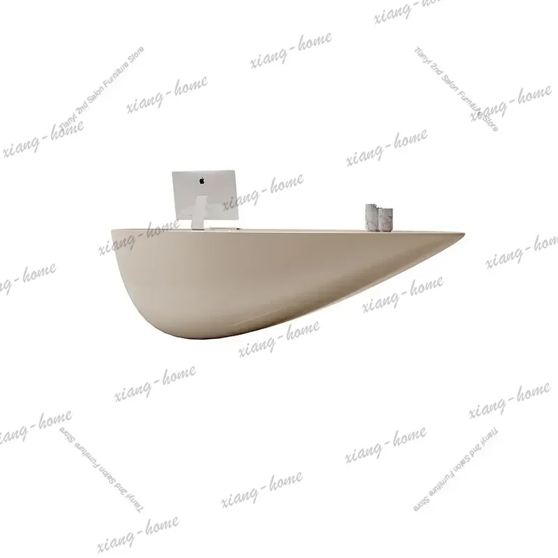 Best Sellers Nordic Minimalist Cashier Counter High-End Design Irregular FRP Hotel Welcome Reception Desk Business Furniture Rec