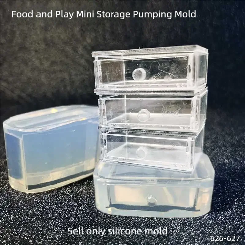 DIY Handcraft Storage drawer Epoxy Resin Mold Food Play Miniature Pinching Mould Epoxy Resin Mold UV Resin Moldse