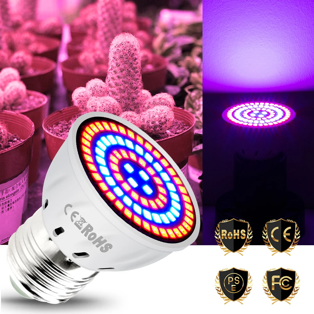 E27 LED Full Spectrum Grow Light Bulb E14 Phytolamp GU10 LED Cultivation Lamp For Plants Seeds Flower Grow Box MR16 LED Lights