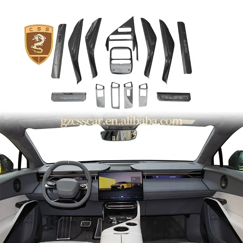 For Dry Carbon Fiber Left and Right Hand Drive Car Interior Decor Door Trim Panel Center Console Cover for Lotus Eletre S+ R+
